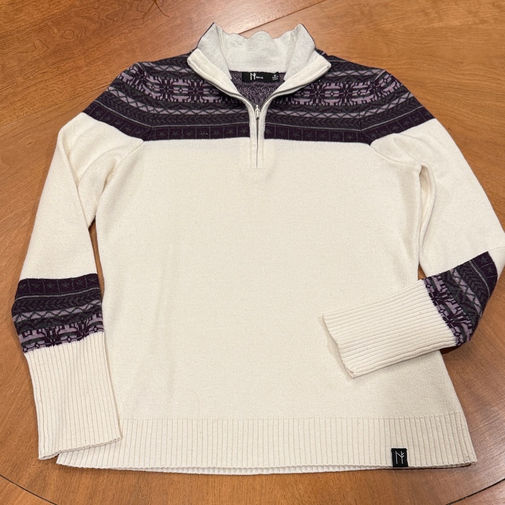 Neve half zip merino wool sweater